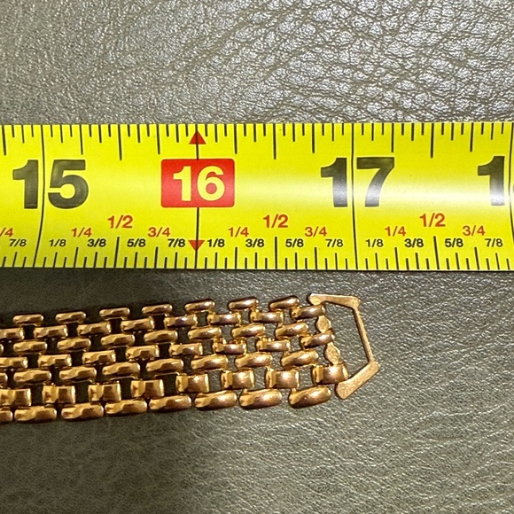 Vintage Gold Tone Panther Link Necklace 17” - Picture 6 of 7